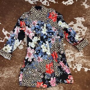 Johnny Was Leopard and Floral Patterned Jacket